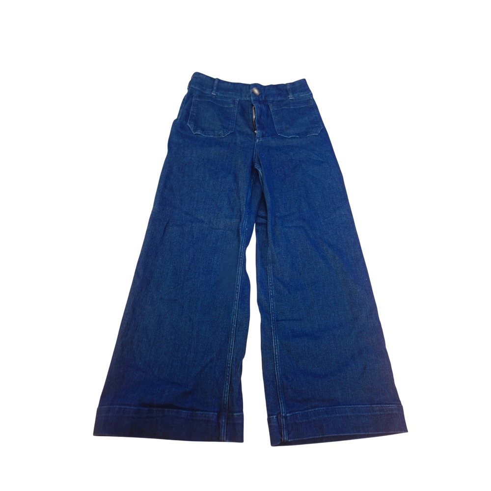 Maeve Anthropologie The Colette Wide Leg Jeans Dark Wash Size 30 NEW